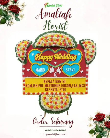 Papan Bunga Pernikahan Darmawangsa